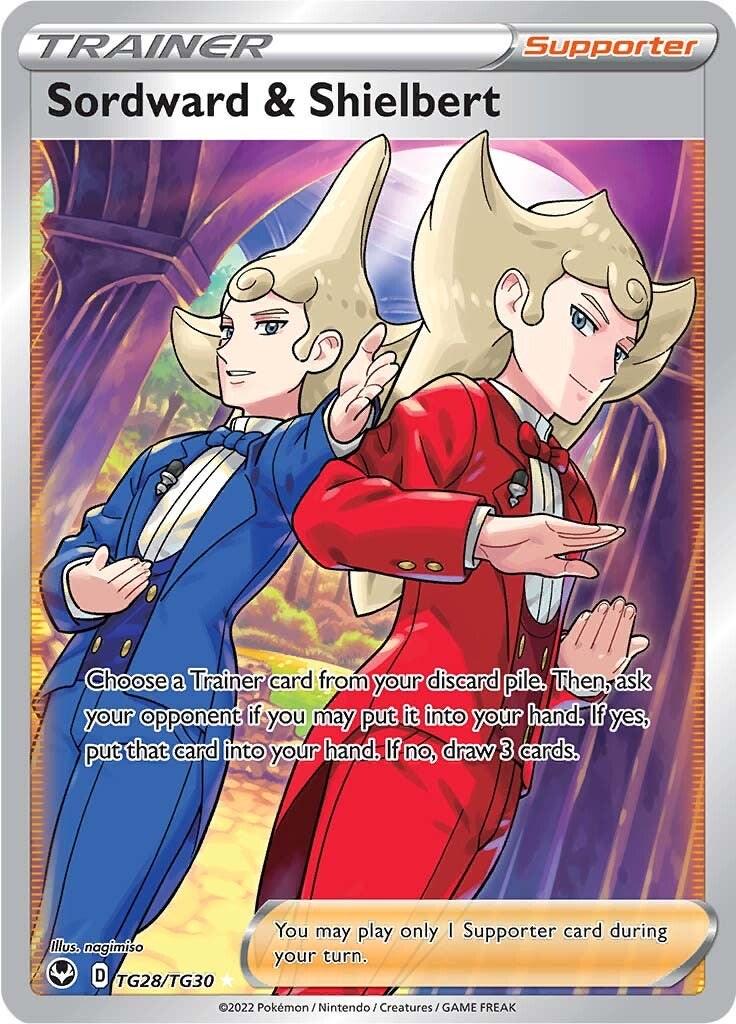 Silver Tempest Sordward & Shielbert Pokémon card